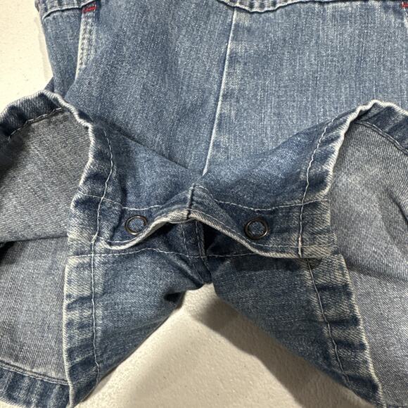 Vintage Baby Boy Bib Overalls Shorts Built Like A Mack Truck 18 Months USA Made - Picture 6 of 7